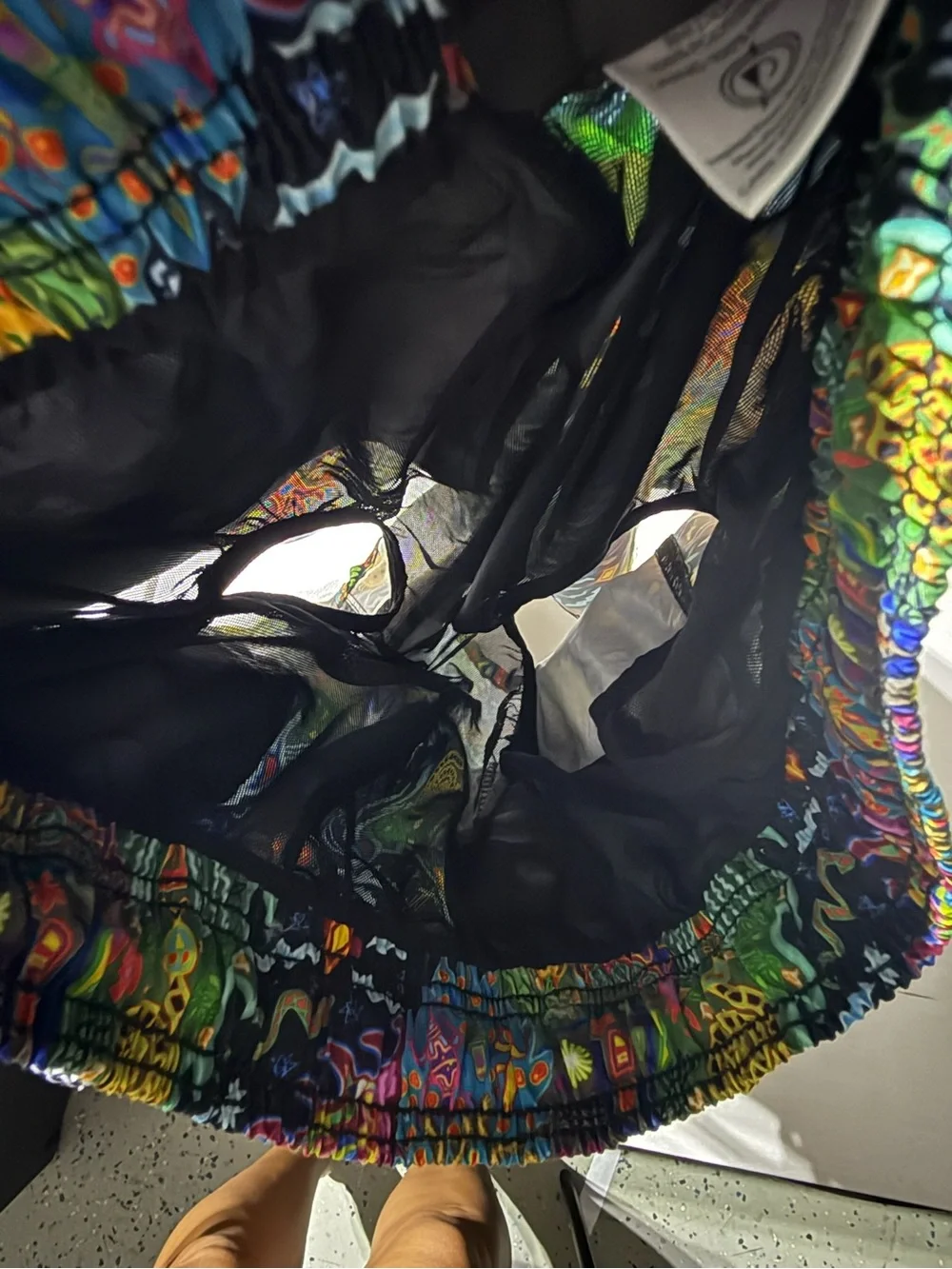 EUC Men's Pangea Colorful Swimming Trunks Elastic Drawstring Waistband Size M